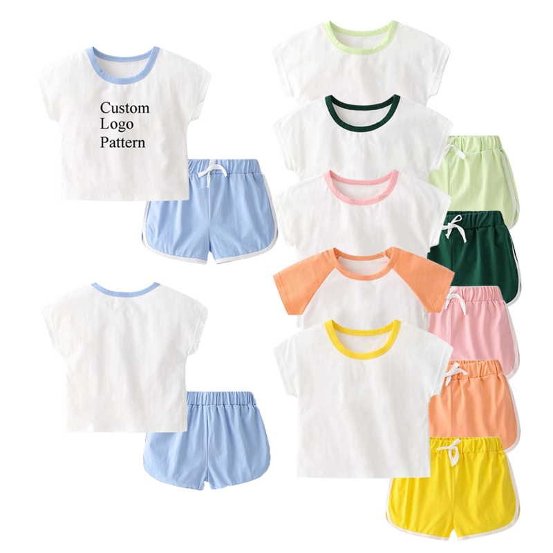 Custom OEM algodón Spandex Niño Niño Ropa Conjunto