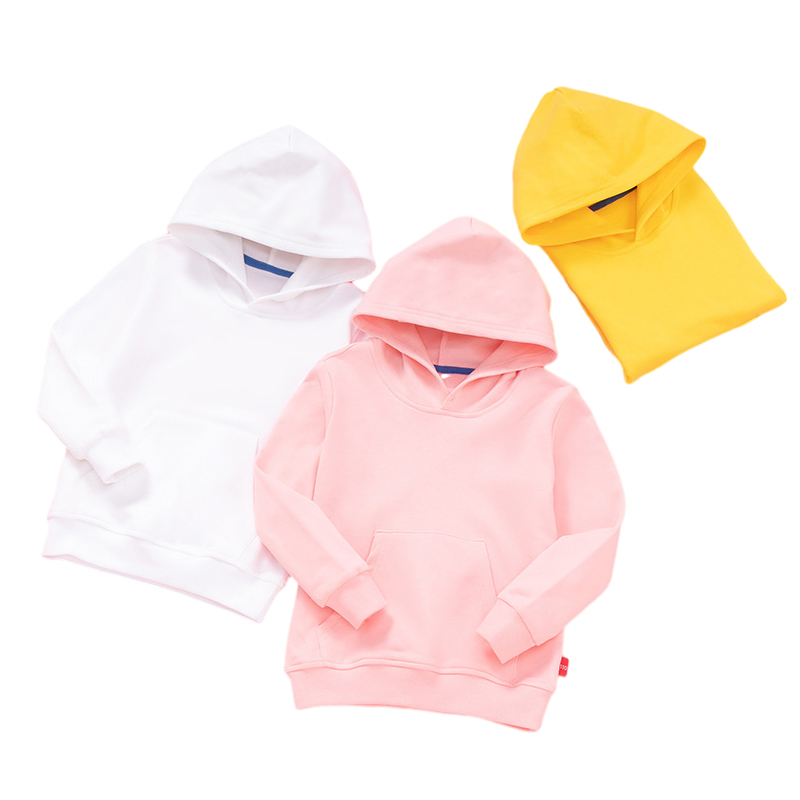 Bebé Niños Ropa Niños en blanco Algodón Niños Niños Sudadera con capucha