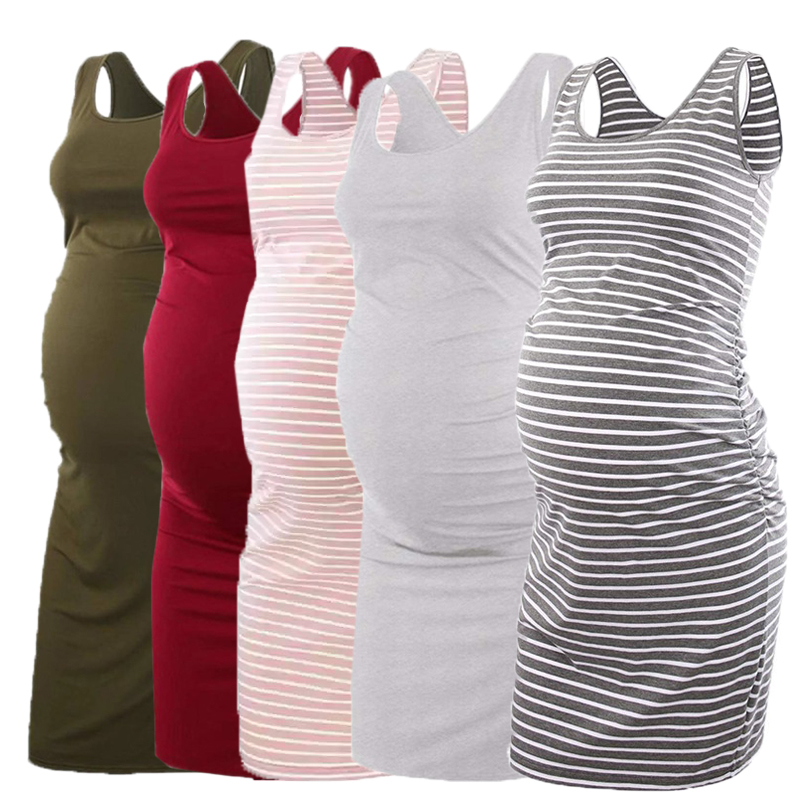 Vestido casual de cintura de maternidad