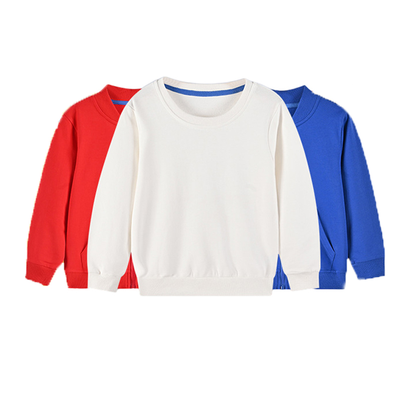 Niño pequeño color sólido sudadera casual sudadera de manga larga