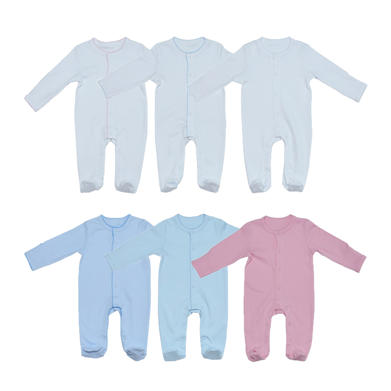Picot Trim nuevo nacido que viene a casa trajes bebés Onesie romper conjunto